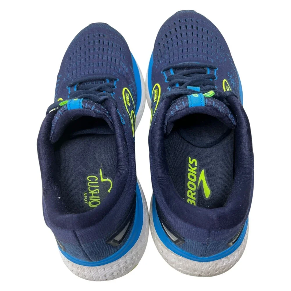 Brooks Sneaker Mens Size 8.5 Blue Geometric Glycerin 19 Running Shoes 1103561D